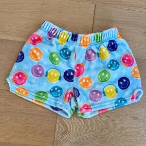 IScream Colorful Smiley Face Kids Fleece Shorts size 10-12